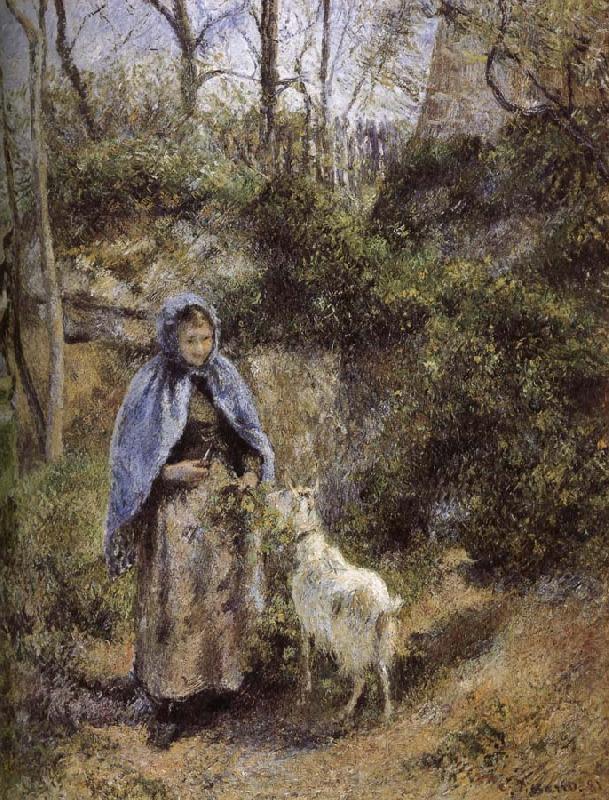 Camille Pissarro Woman sheep France oil painting art